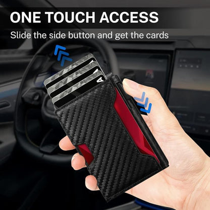 Portafoglio Uomo Pieghevole con Finestra ID Pop-Up Protezione RFID