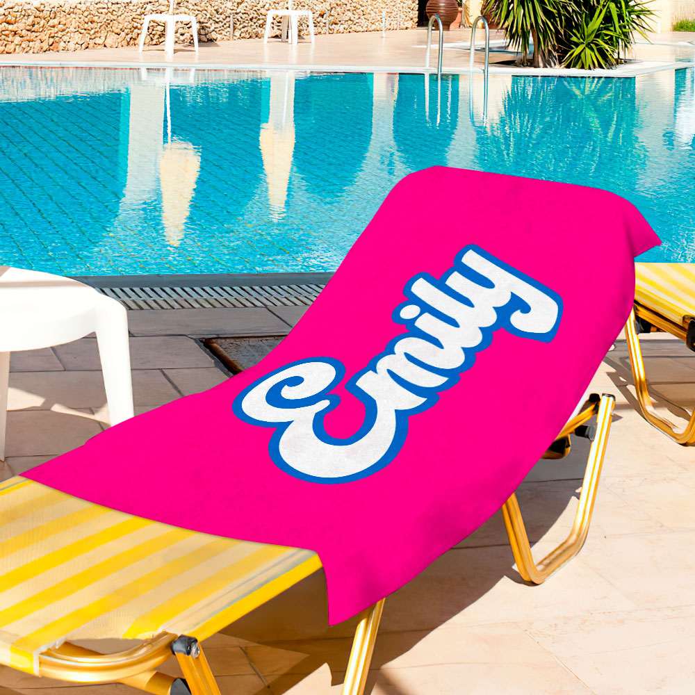 Telo Mare Personalizzato con Nome Asciugamano Spiaggia
