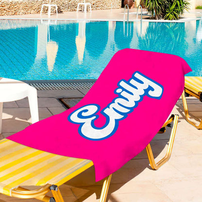 Telo Mare Personalizzato con Nome Asciugamano Spiaggia