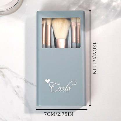 Set Pennelli Trucco Personalizzato con Incisione nome idea Regalo Beauty