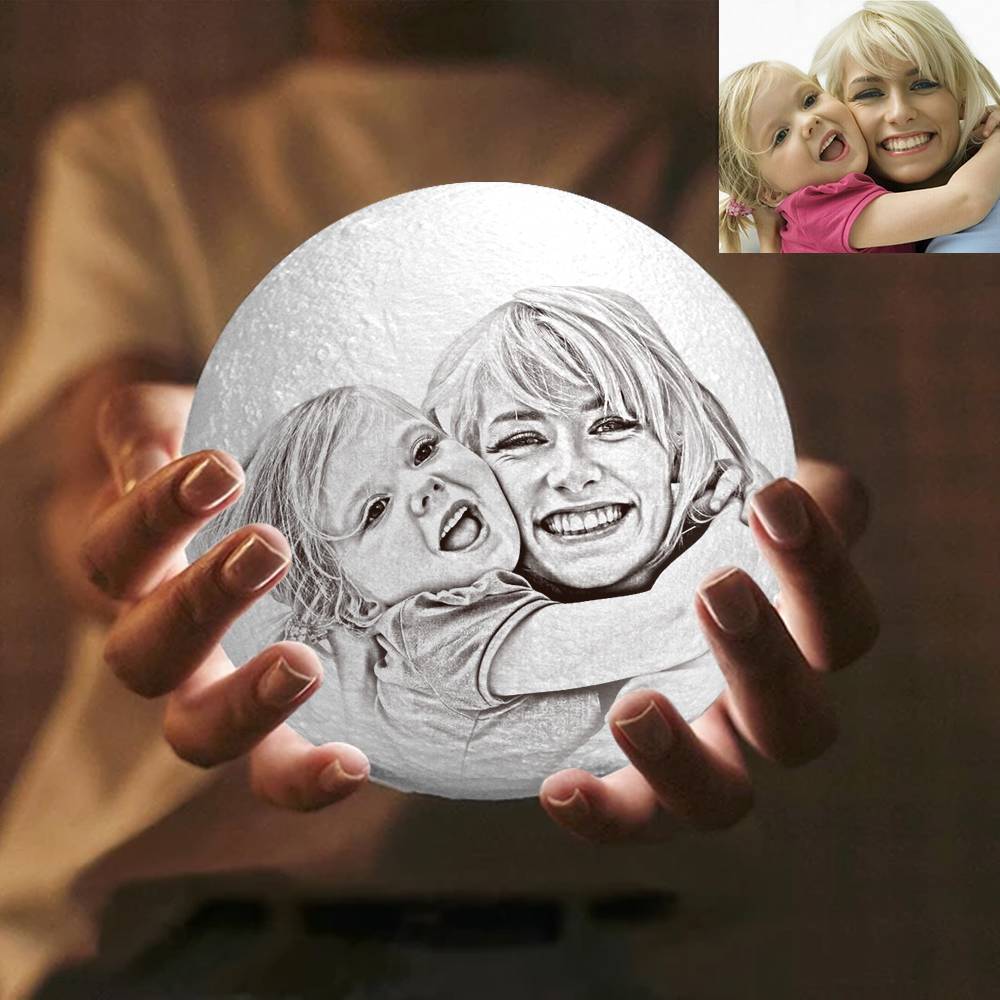 Lampada Luna 3D Personalizzata con Foto - idea regalo papà