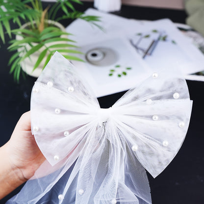 Fiocco Velo Sposa Personalizzato Nome Perle Accessorio Addio al Nubilato