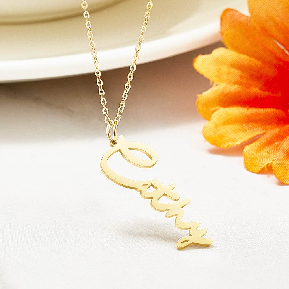 Collana con Nome Personalizzata Stile Firma Script Corsivo