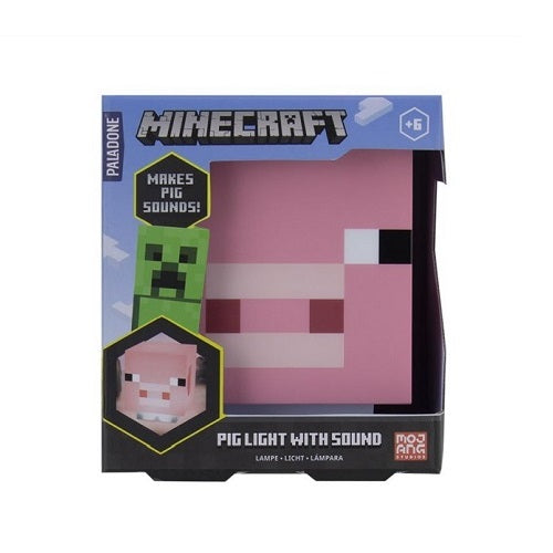 PALADONE MINECRAFT  LAMPADA 3D PIG (con suoni)