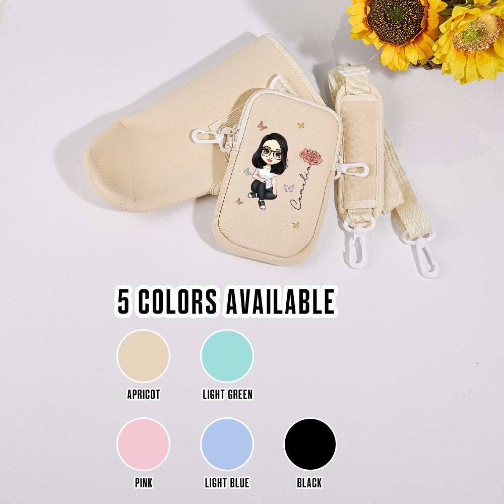 Porta Borraccia Personalizzato per Stanley 40oz Fiori di Nascita Cartoon Nome