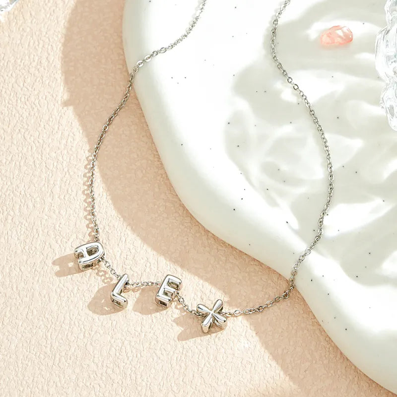 Collana con Nome "Bubble Letters" 3D personalizzato