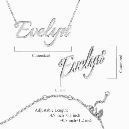 Collana con Nome Personalizzato – Gioielli su Misura in Stile Elegante – Regalo di San Valentino per Lei festa della mamma