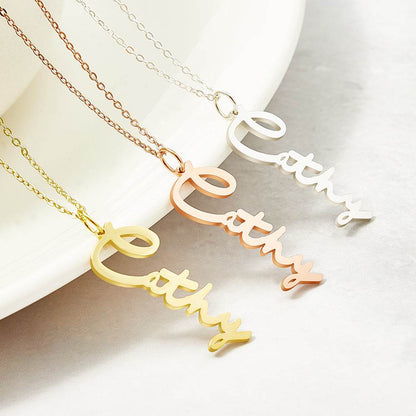 Collana con Nome Personalizzata Stile Firma Script Corsivo