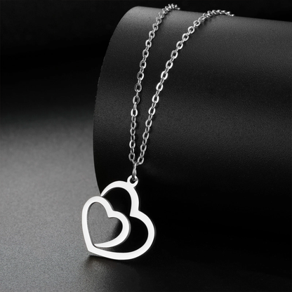 Collana Due Cuori Uniti - Mamma