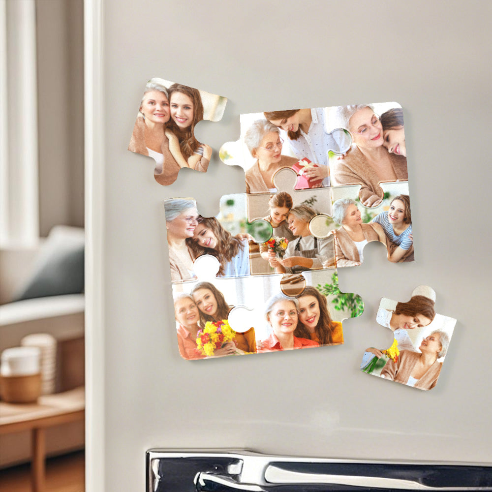 Magnete Puzzle Personalizzato con Foto idea regalo lui lei mamma papà nonni