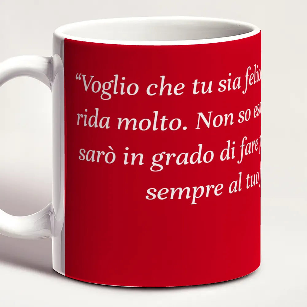 Tazza InuYasha "Filo Rosso del Destino" Citazione Kagome Mug Rossa Anime