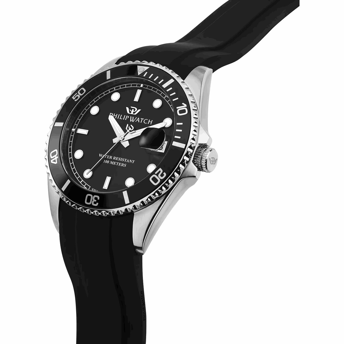 Philip Watch Caribe Sport R8251597004 – Quarzo | 42mm | Cinturino nero | Vetro zaffiro