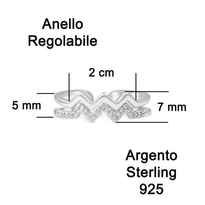 Anello in Argento Sterling 925 - A mia sorella - Alti e Bassi