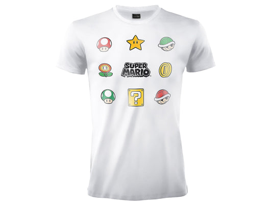T-Shirt Super Mario: Icons M
