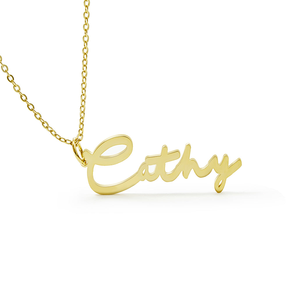 Collana con Nome Personalizzata Stile Firma Script Corsivo