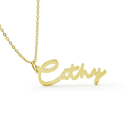 Collana con Nome Personalizzata Stile Firma Script Corsivo