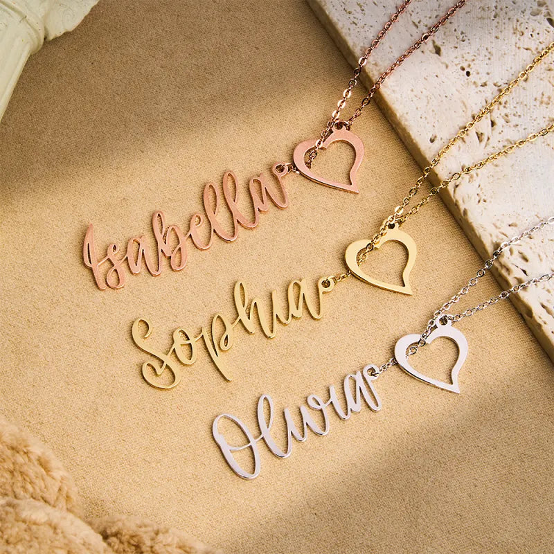 Collana Lariat Personalizzata con Nome e Cuore – Regalo Raffinato Lei - idea regalo mamma