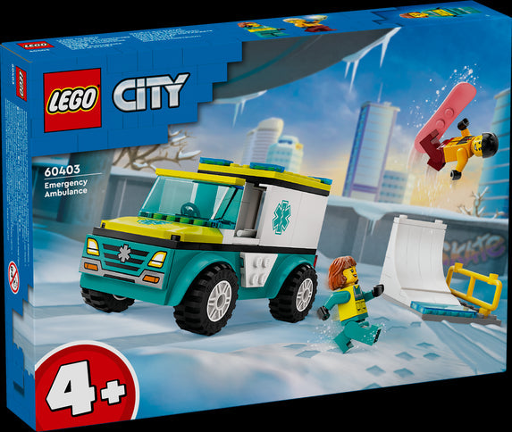LEGO 60403 Ambulanza di emergenza e snowboarder