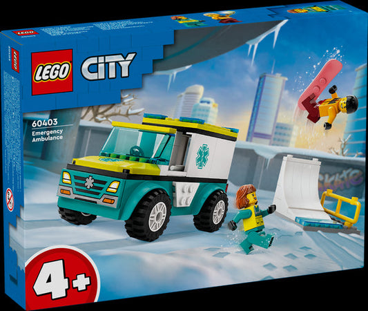 LEGO 60403 Ambulanza di emergenza e snowboarder