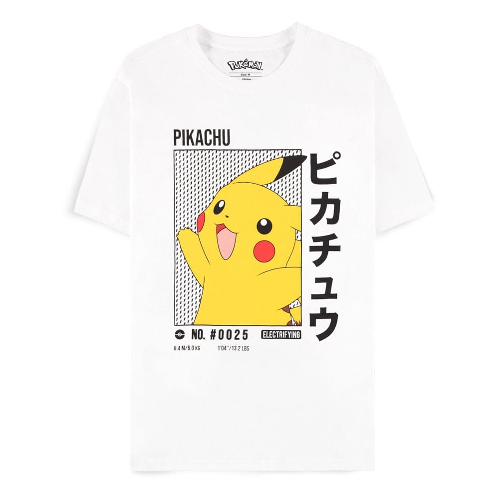 DIFUZED Pokemon - White Pikachu Men's Short Sleeved T-shirt  M