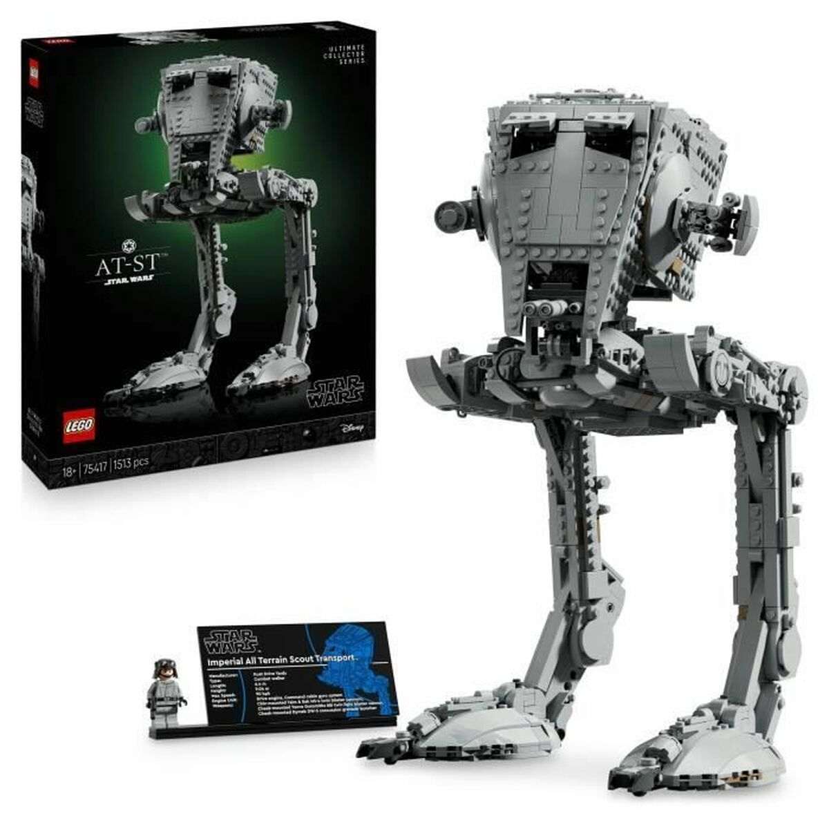 LEGO® Star Wars™ AT-ST™ 75417 – Set di Costruzione da Collezione per Adulti (1513 Pezzi)