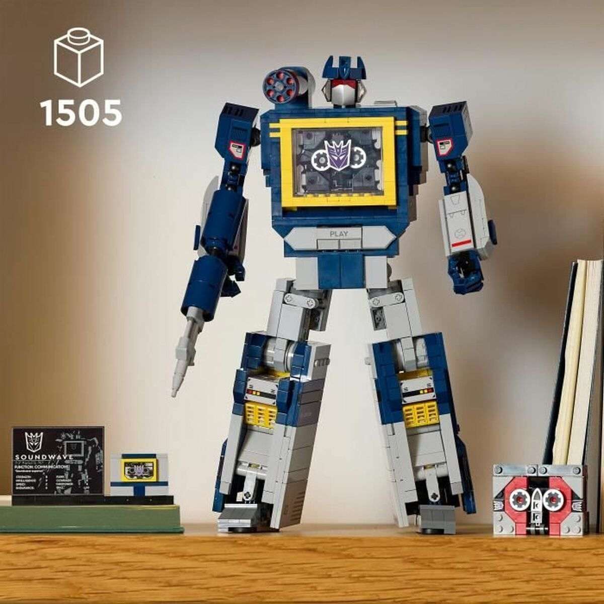 LEGO Icons Transformers Soundwave 10358 – Set di Costruzione 2-in-1 Decepticon (1505 Pezzi)