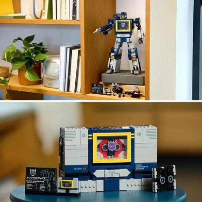LEGO Icons Transformers Soundwave 10358 – Set di Costruzione 2-in-1 Decepticon (1505 Pezzi)