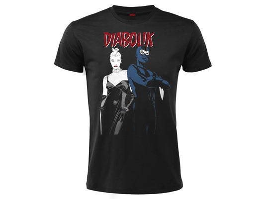DIABOLIK - T-shirt "Diabolik & Eva"  M nera