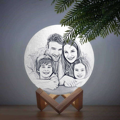 Lampada Luna 3D Personalizzata con Foto - idea regalo papà