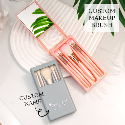 Set Pennelli Trucco Personalizzato con Incisione nome idea Regalo Beauty
