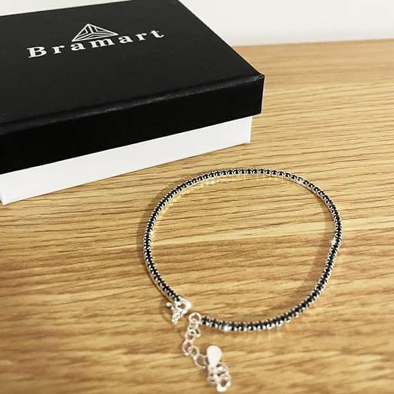 Bracciale Tennis Nero in Argento Sterling 925 - Caro Fratello