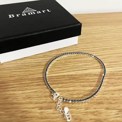Bracciale Tennis Nero in Argento Sterling 925 - Caro Fratello