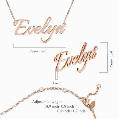 Collana con Nome Personalizzato – Gioielli su Misura in Stile Elegante – Regalo di San Valentino per Lei festa della mamma
