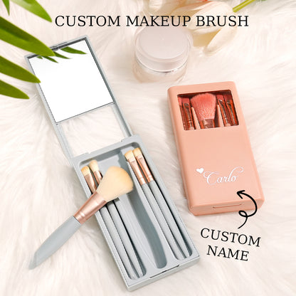Set Pennelli Trucco Personalizzato con Incisione nome idea Regalo Beauty