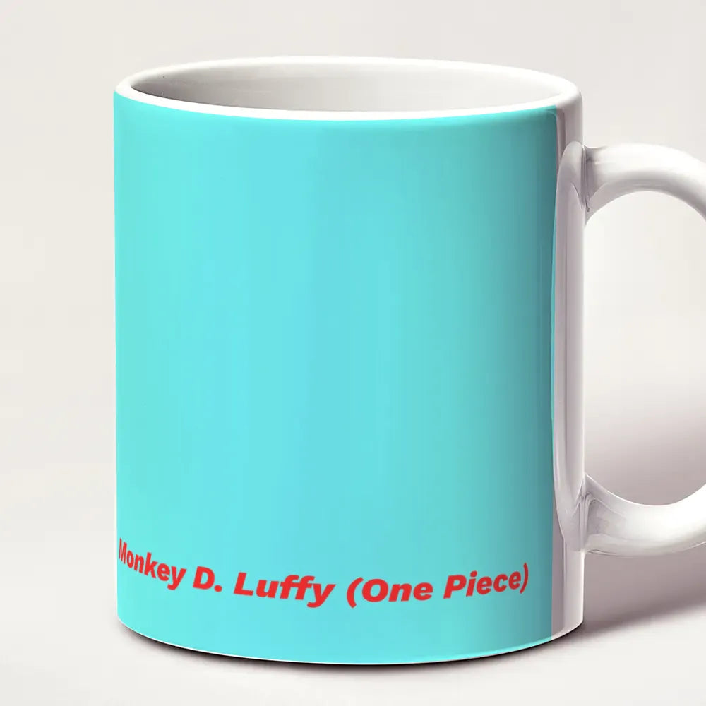 Tazza One Piece Luffy Turchese & Rossa Mug Citazione "Crea il Futuro"