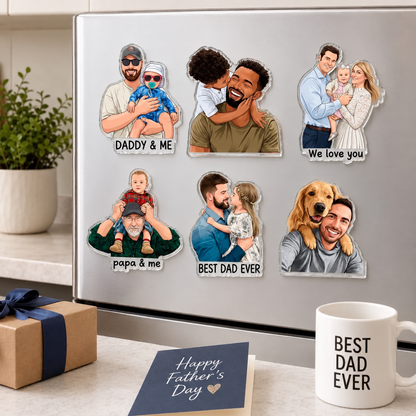 Magnete Ritratto Personalizzato da Foto Regalo Coppia Famiglia
