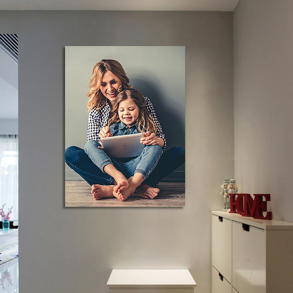 Stampa su Tela Personalizzata 30x40 cm Effetto Dipinto a Olio Senza Cornice regalo mamma