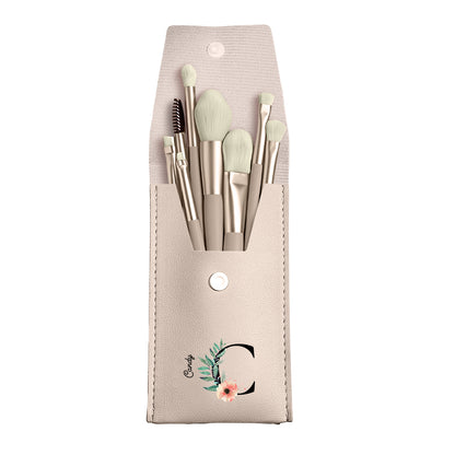Set Pennelli Trucco con Astuccio in Pelle PU Personalizzato Regalo Donna mamma
