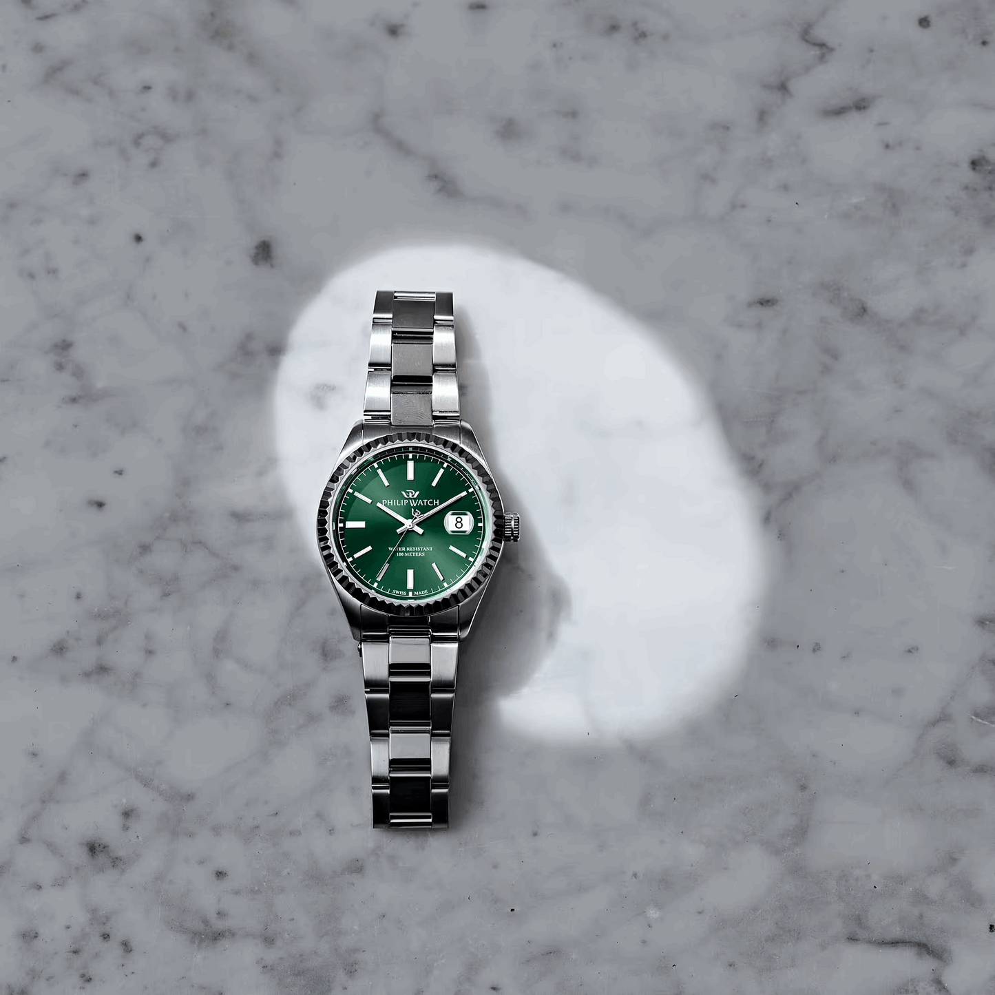 Philip Watch Caribe Urban R82 date verde