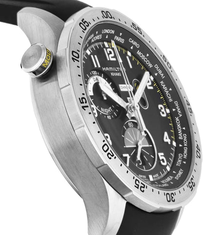 Hamilton Khaki Aviation H76714335 – Cronografo quarzo 45mm con corona a vite e 100m WR