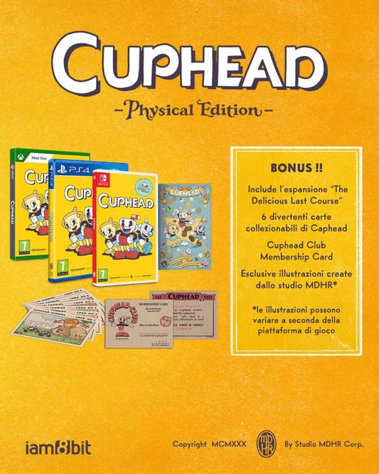Cuphead Physical Edition Nintendo Switch Videogioco Italiano Nuovo Sigillato
