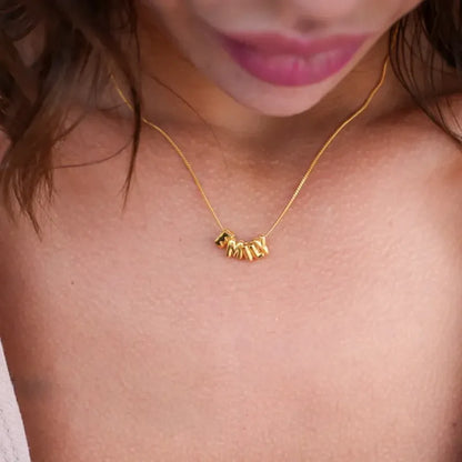 Collana con Nome "Bubble Letters" 3D personalizzato