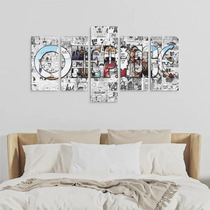 Quadri One Piece 5 Pezzi Set Canvas Multipannello Anime Manga da Parete