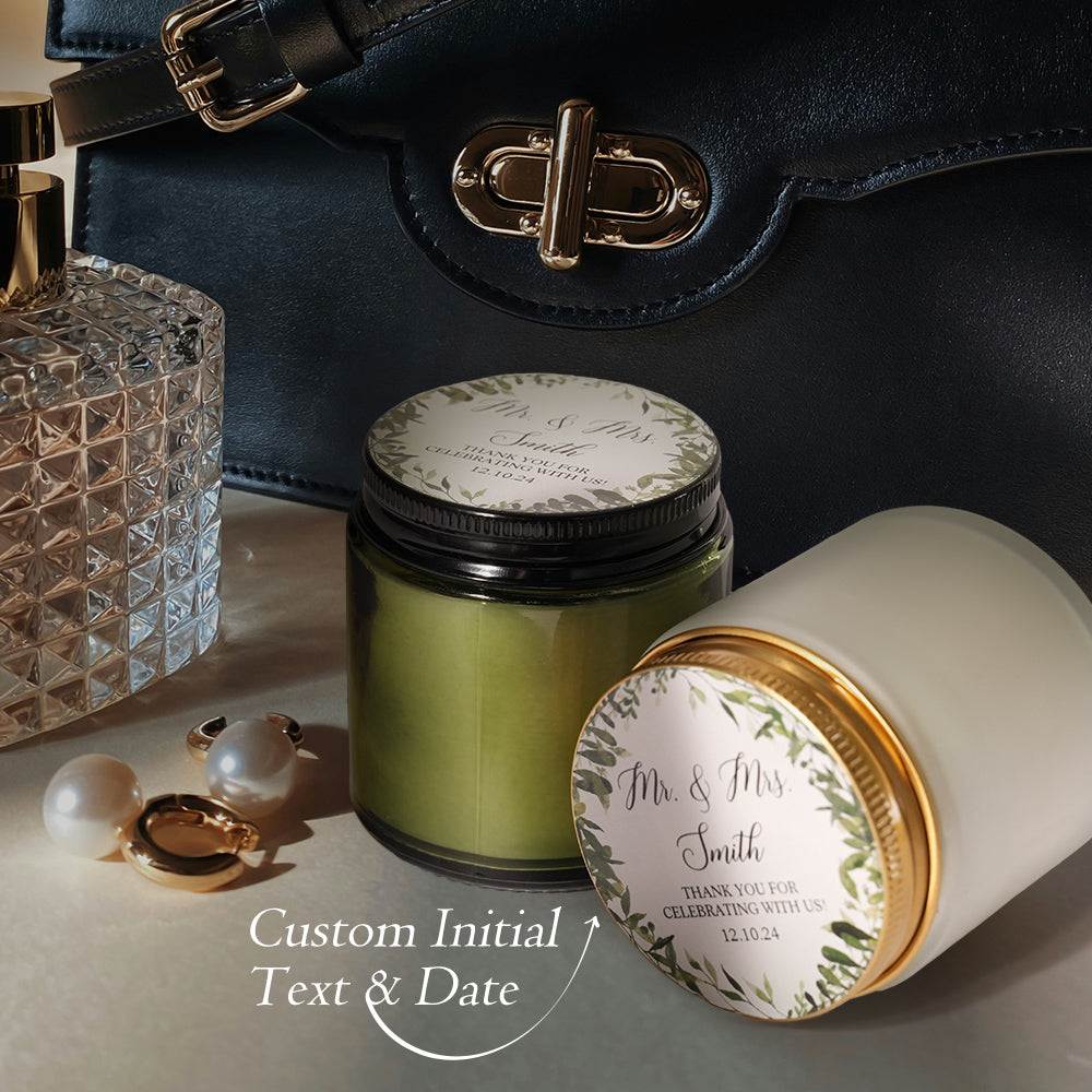 Candela Mason Jar Personalizzate Bomboniere Matrimonio Country Chic Nozze Nomi Sposi
