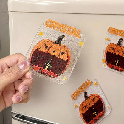 Magnete da Frigorifero Personalizzato Halloween con Nome Decorazione Casa Zucca