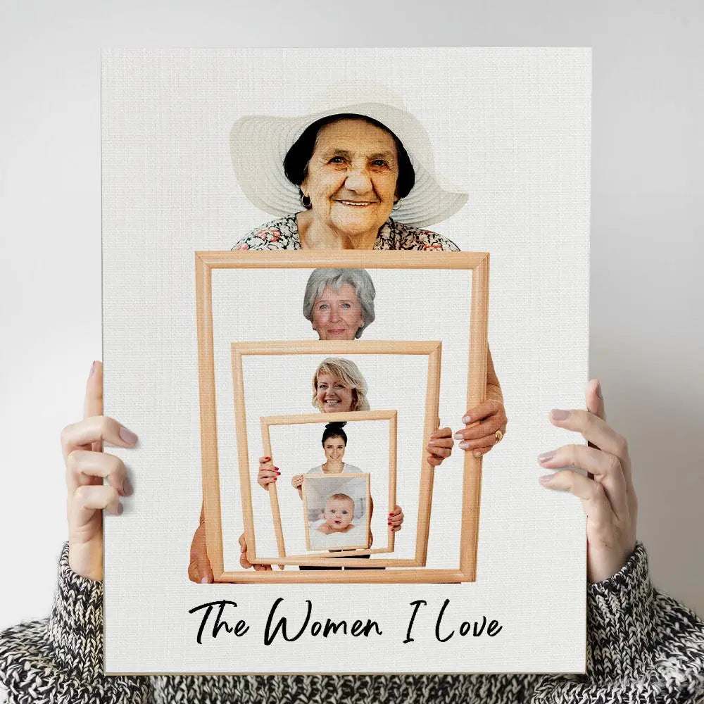 Tela Personalizzata "Le Età della Famiglia" Regalo Festa della Mamma