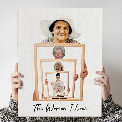Tela Personalizzata "Le Età della Famiglia" Regalo Festa della Mamma