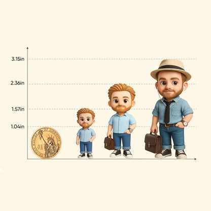 Mini Me 3D – La Tua Statuina Personalizzata da Scrivania - idea regalo Lui Lei Mamma Papà Nonni Animali domestici