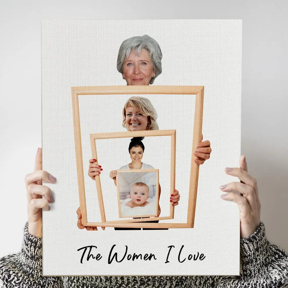 Tela Personalizzata "Le Età della Famiglia" Regalo Festa della Mamma