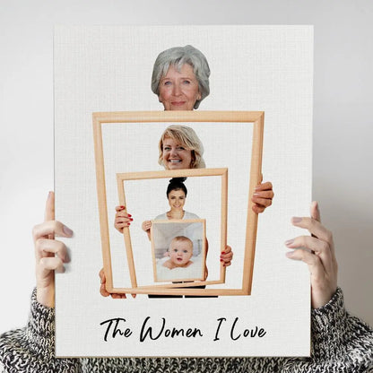 Tela Personalizzata "Le Età della Famiglia" Regalo Festa della Mamma